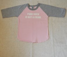 画像2: Punk Rock Is A Not Crime Pink KIDS T/S 【送料無料】 (2)