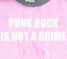 画像1: Punk Rock Is A Not Crime Pink KIDS T/S 【送料無料】 (1)