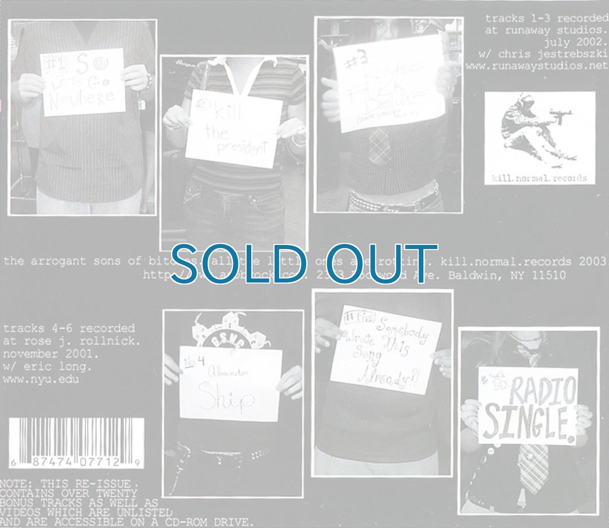 画像2: The Arrogant Sons Of Bitches /  All The Little Ones Are Rotting (Enhanced)【ユーズド】 (2)