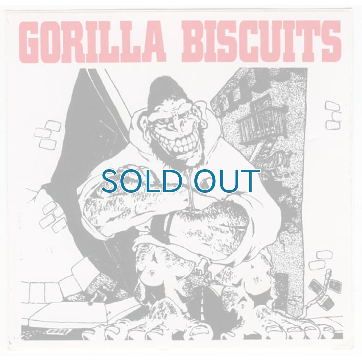 画像1: Gorilla Biscuits / Logo With Gorilla ステッカー (1)
