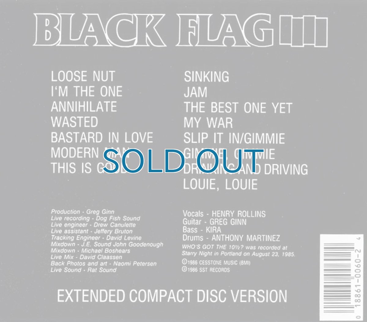 画像2: Black Flag / Who's Got The 10 1/2? (2)