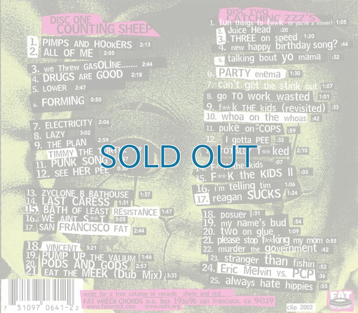 画像2: NOFX / 45 Or 46 Songs That Weren't Good Enough To Go On Our Other Records (2)