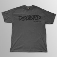 画像1: Dischord Records / Old Dichord Logo チャコール/ブラック T/S (1)