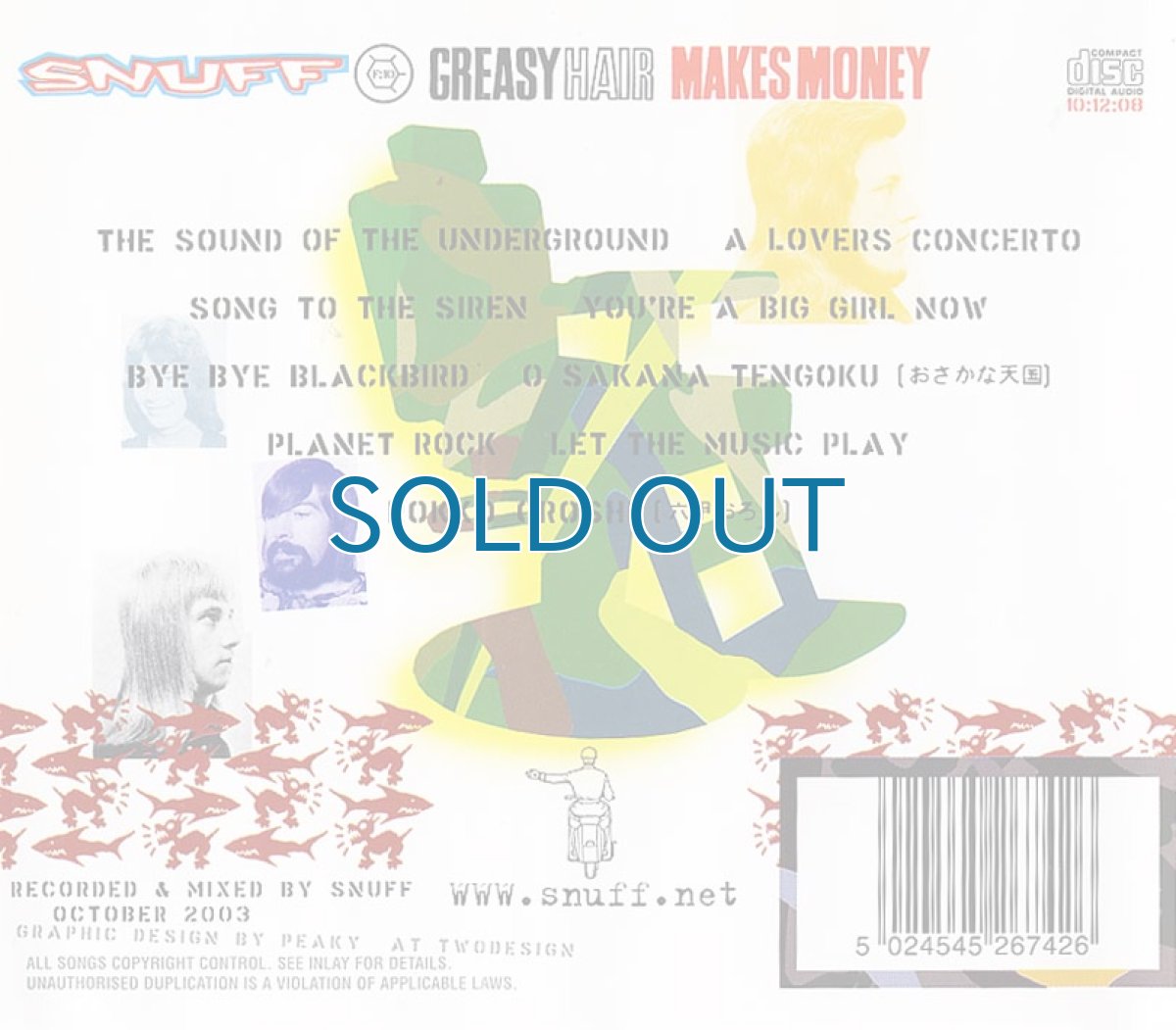 画像2: Snuff / Greasy Hair Makes Money [UK Org.LP] [CD | 10 Past 12]【ユーズド】 (2)