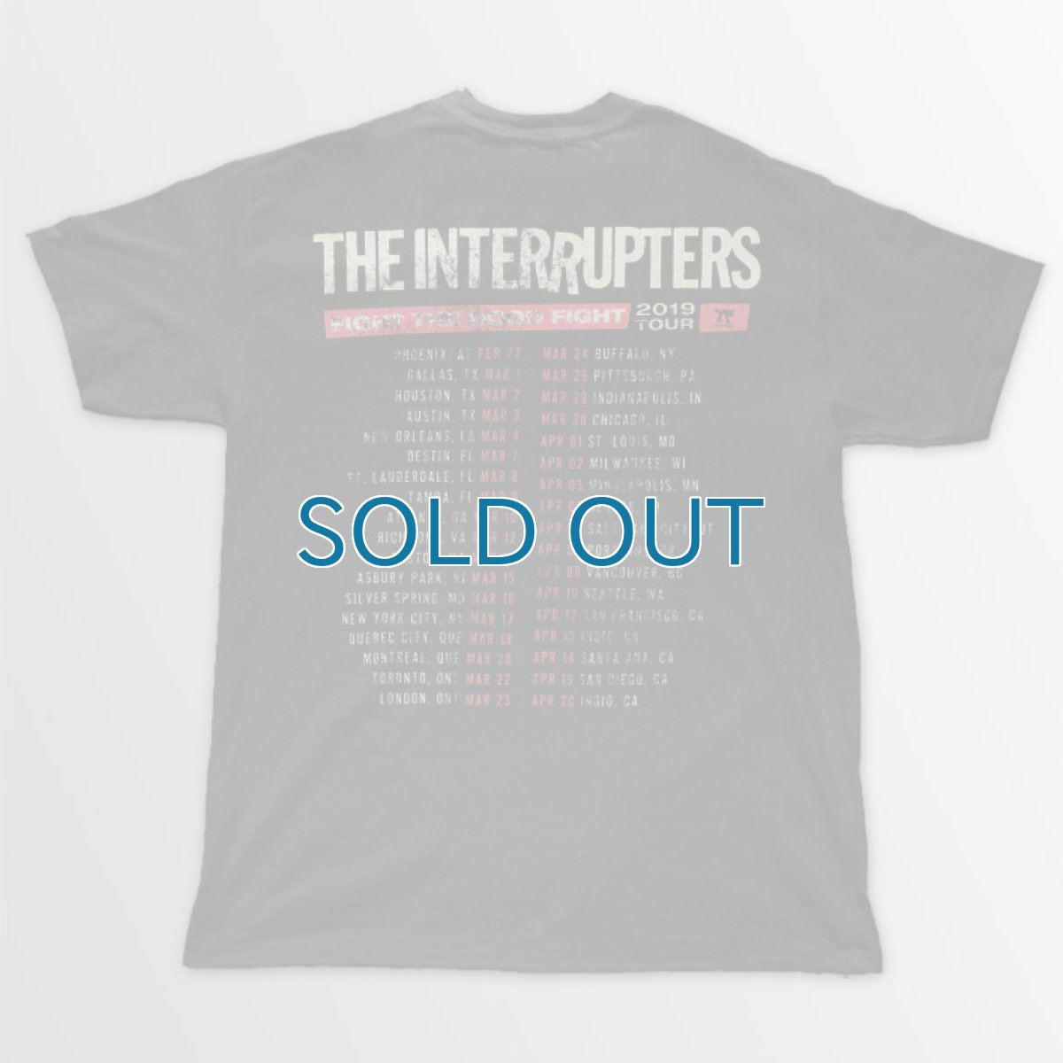 画像2: The Interrupters / FTGF Spring 2019 ツアー T/S【XLサイズ】【新品】 (2)
