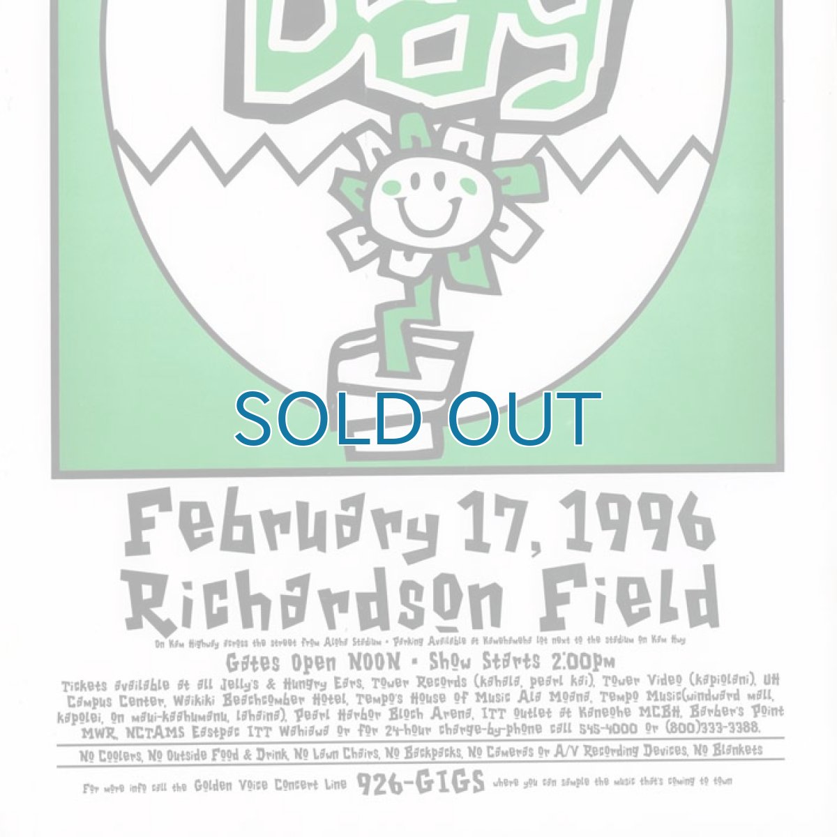 画像4: Green Day / Feb 17, 1996 Richardson Field ポスター (4)