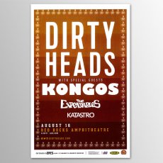 画像1: Dirty Heads / Red Rocks 2016 ポスター [w/ Kongos, The Expendables, Katastro] (1)