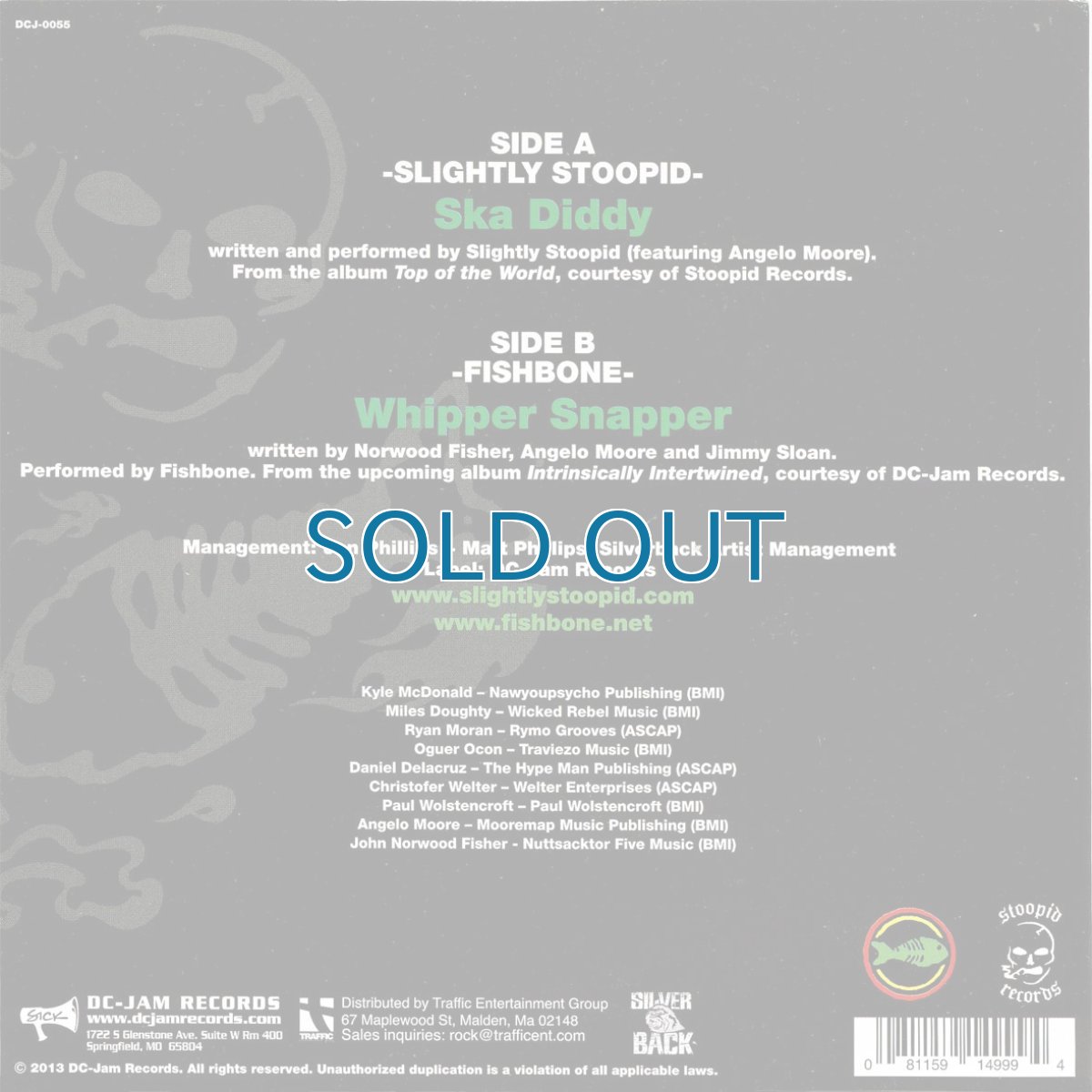 画像2: Slightly Stoopid / Fishbone ‎– Ska Diddy / Whipper Snapper [7inch アナログ]【新品】 (2)