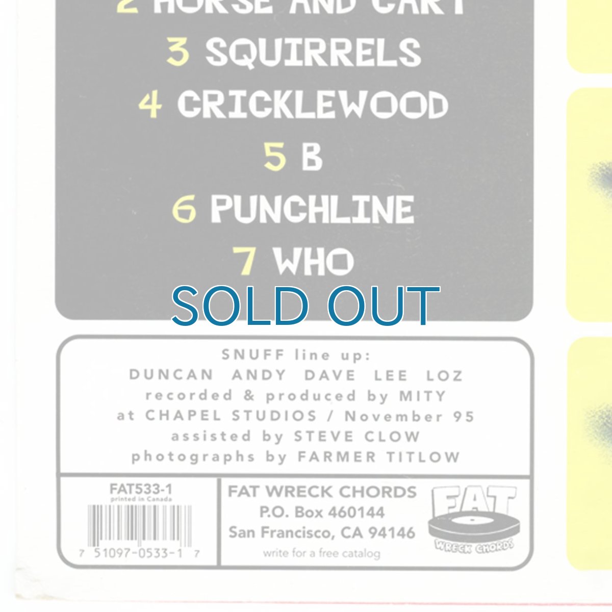 画像9: Snuff / Demmamussabebonk [12inch アナログ・オリジナル盤]【ユーズド】 (9)