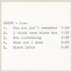 画像2: Snuff / "Live" April 1990 [7inch アナログ]【ユーズド】 (2)