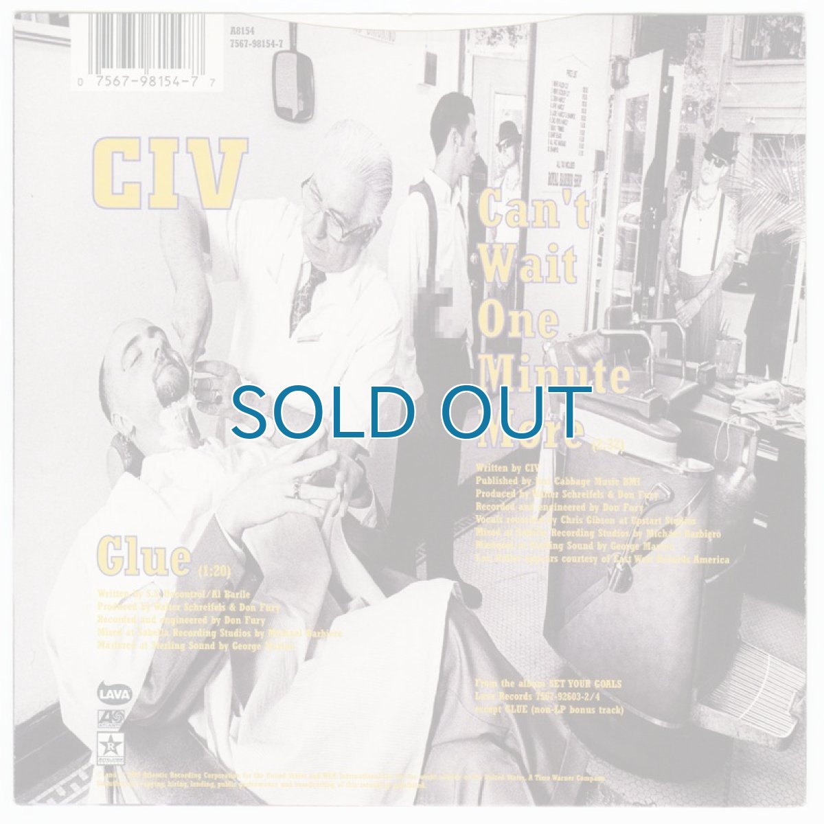 画像2: CIV / Can't Wait One Minute More [7inch アナログ|Atlantic盤]【ユーズド】 (2)
