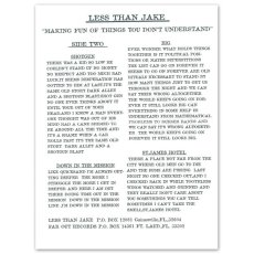 画像3: Less Than Jake / Making Fun Of Things You Don't Understand [US Repress EP+Inner | 3rd Press] [10inch | No Idea]【ユーズド】 (3)