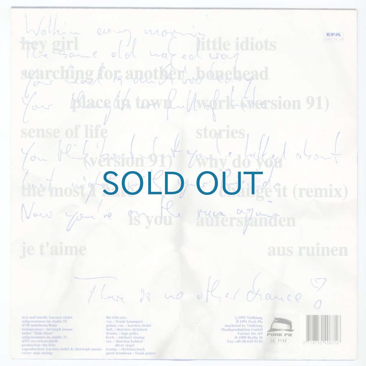 画像2: The Frits / Little Idiots [Germany Orig.LP] [12inch | Pork Pie]【ユーズド】 (2)