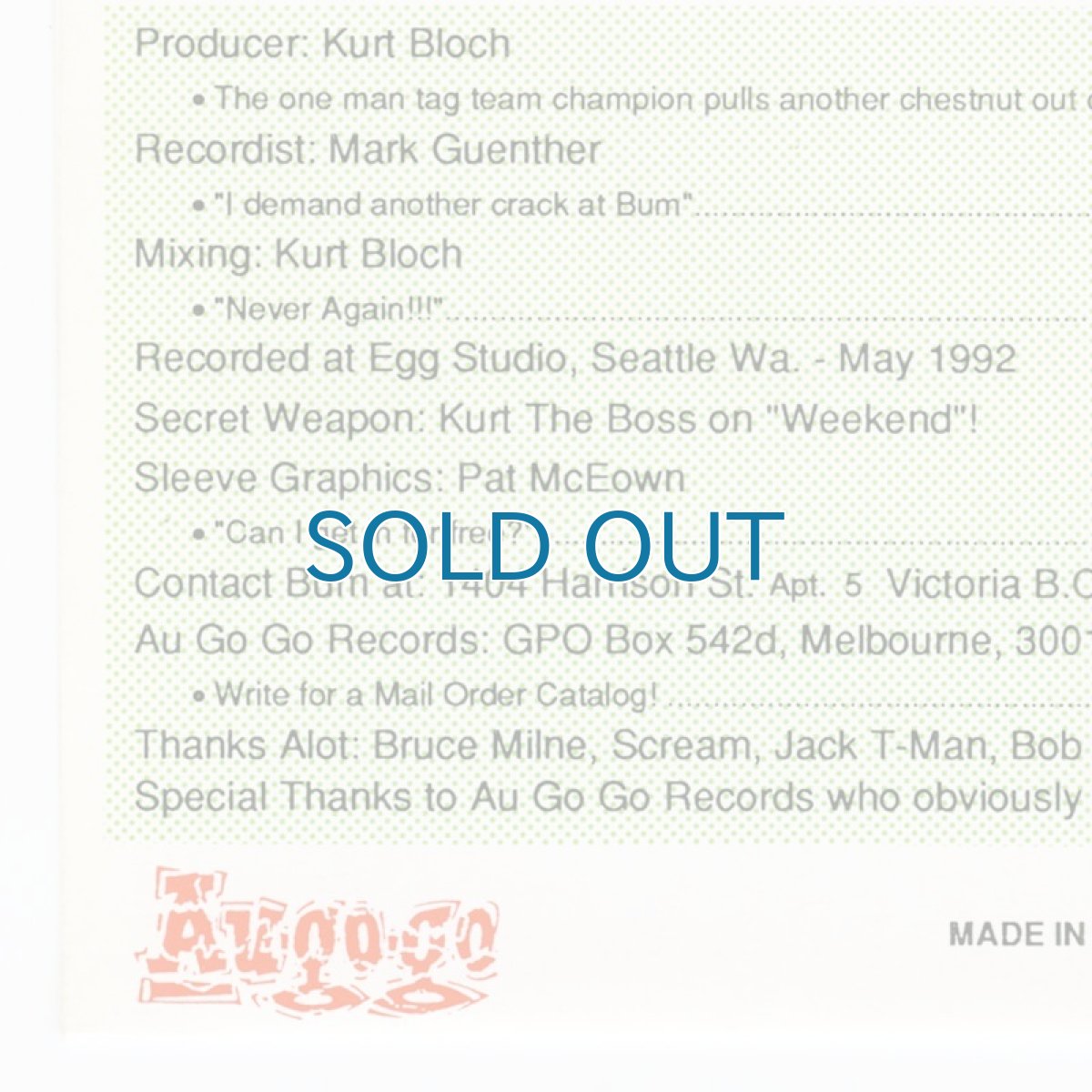 画像11: Bum / Go Crazy [Australia Orig.EP | Red] [7inch | Au Go Go]【ユーズド】 (11)