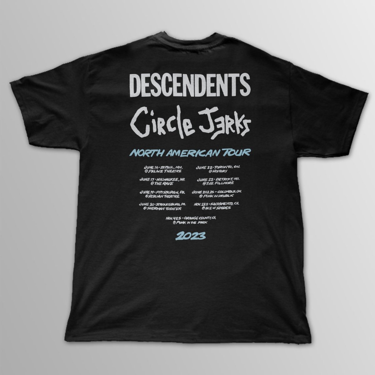 画像2: Descendents / Circle Jerks x Descendents 2023 Tour ブラック T/S (2)