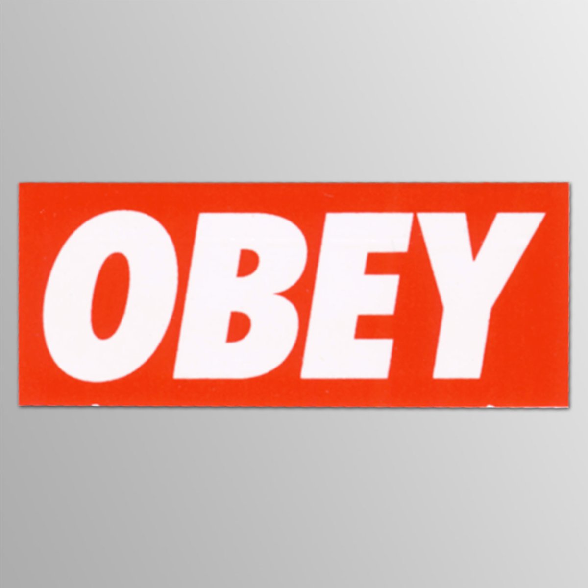 画像1: Obey / Red On White-Mini ステッカー (1)