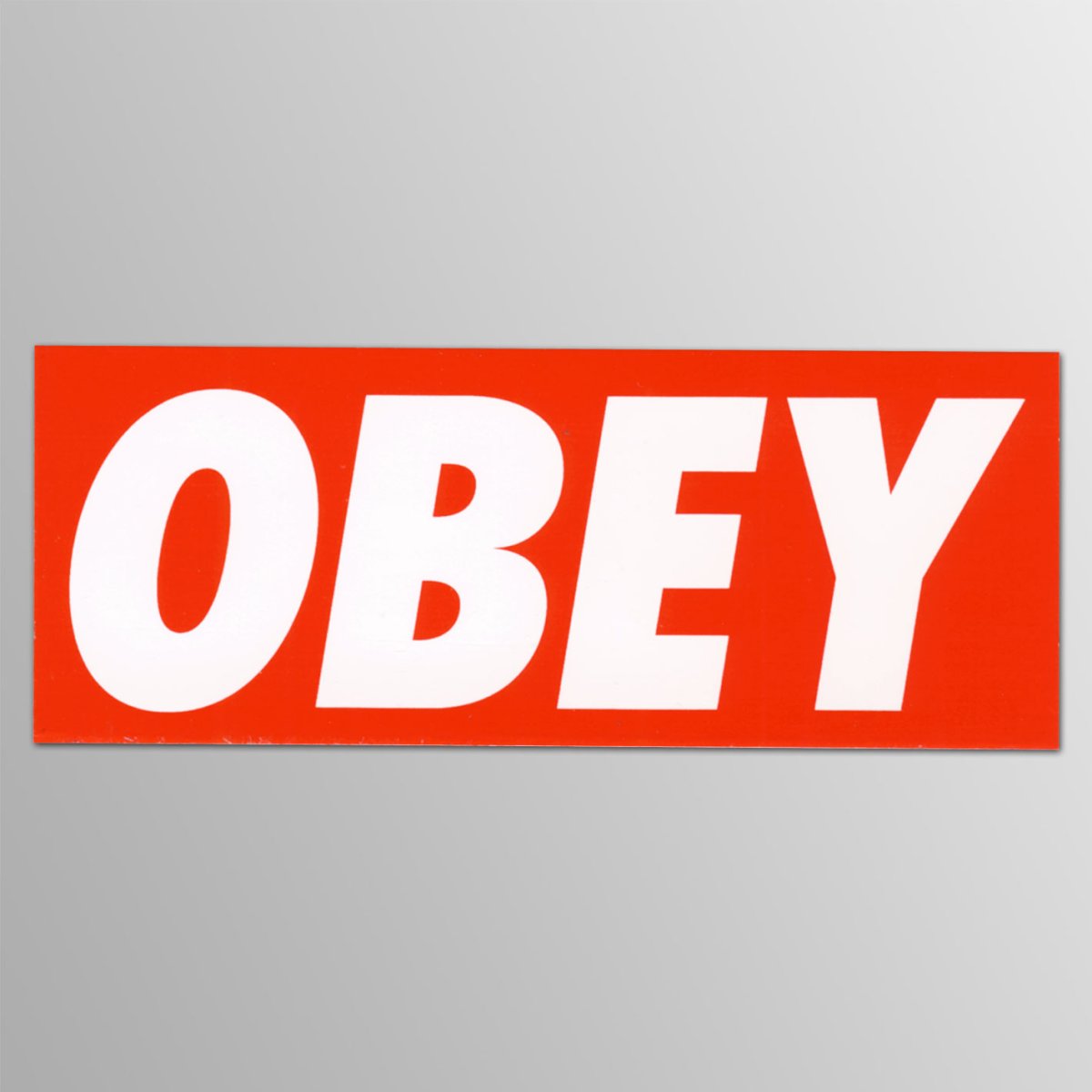 画像1: Obey / Red On White ステッカー (1)