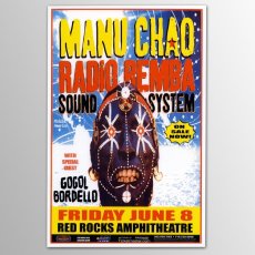 画像1: Manu Chao / Red Rocks 2007 ポスター [w/ Gogol Bordello] (1)