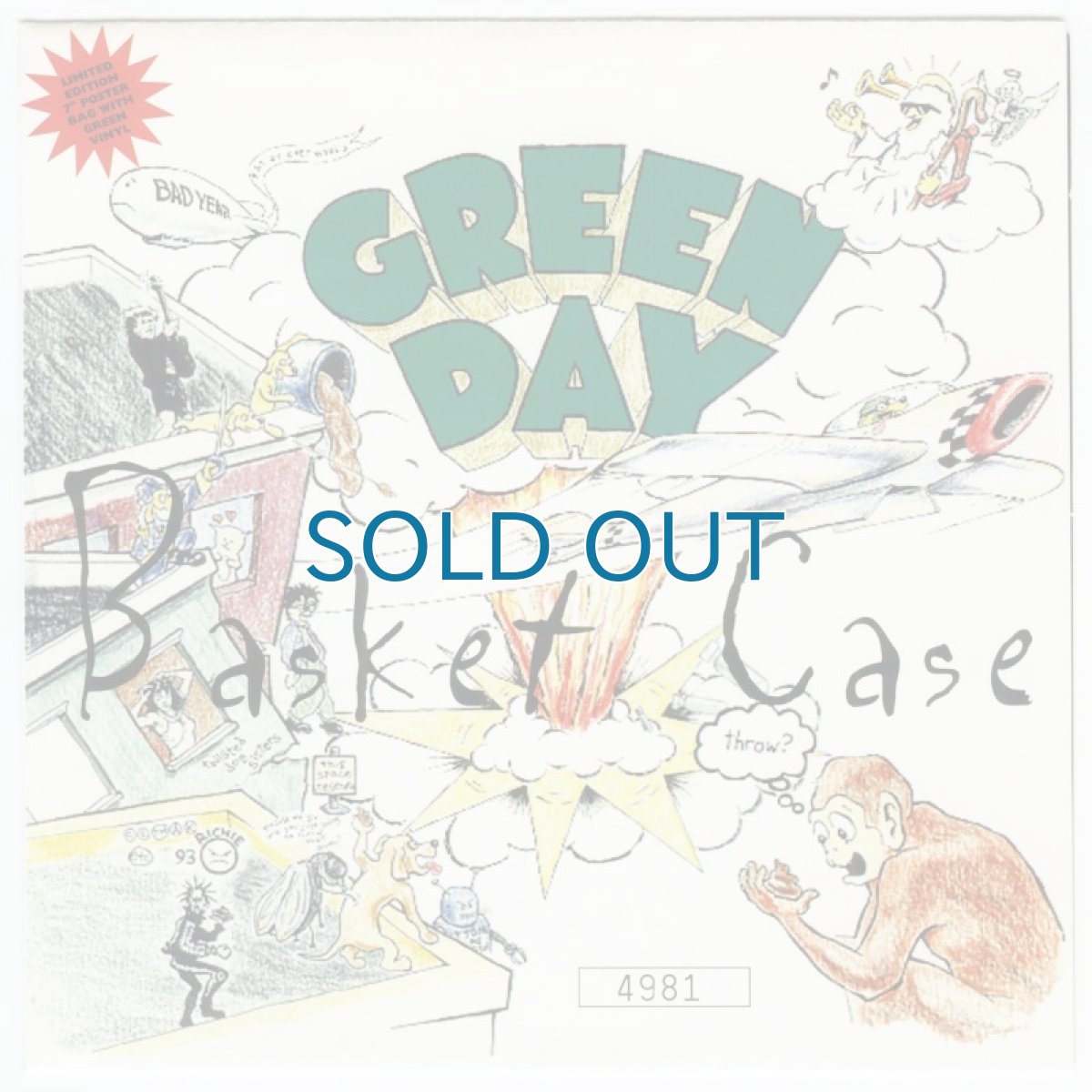 画像1: Green Day / Basket Case [Germany Orig.EP | Poster Sleeve | Numbered | Green][7inch | Reprise]【ユーズド】 (1)