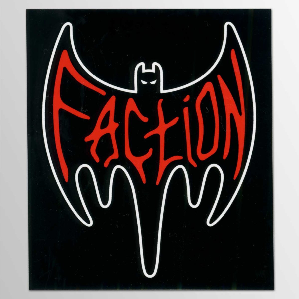 画像1: Faction / Red Logo & Bat ステッカー (1)