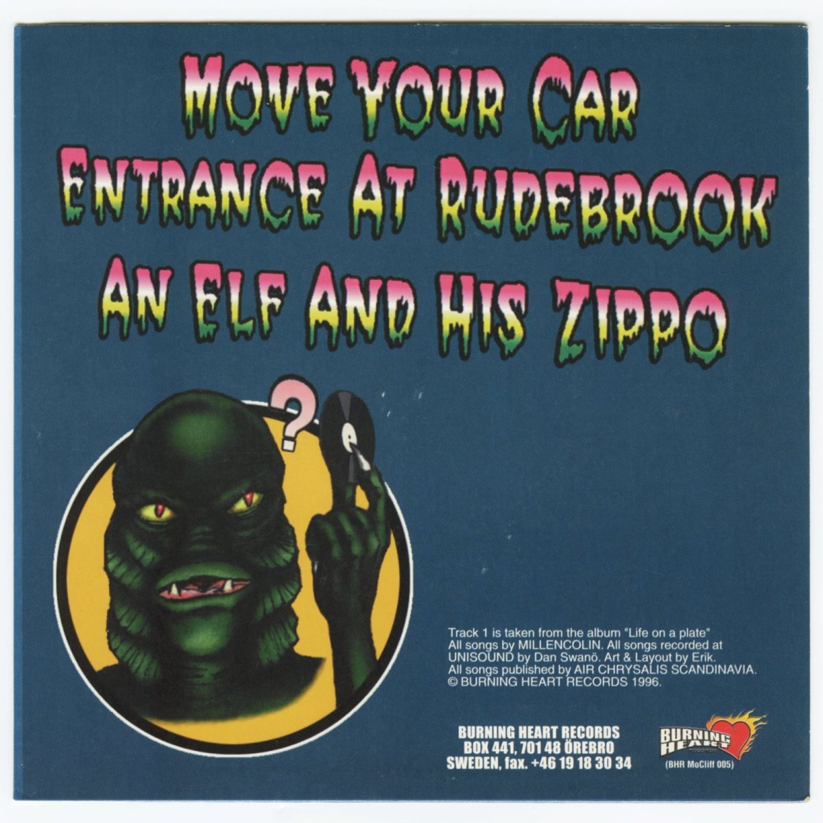 画像2: Millencolin /  Move Your Car [Sweden Org.EP] [7inch | Burning Heart]【ユーズド】 (2)