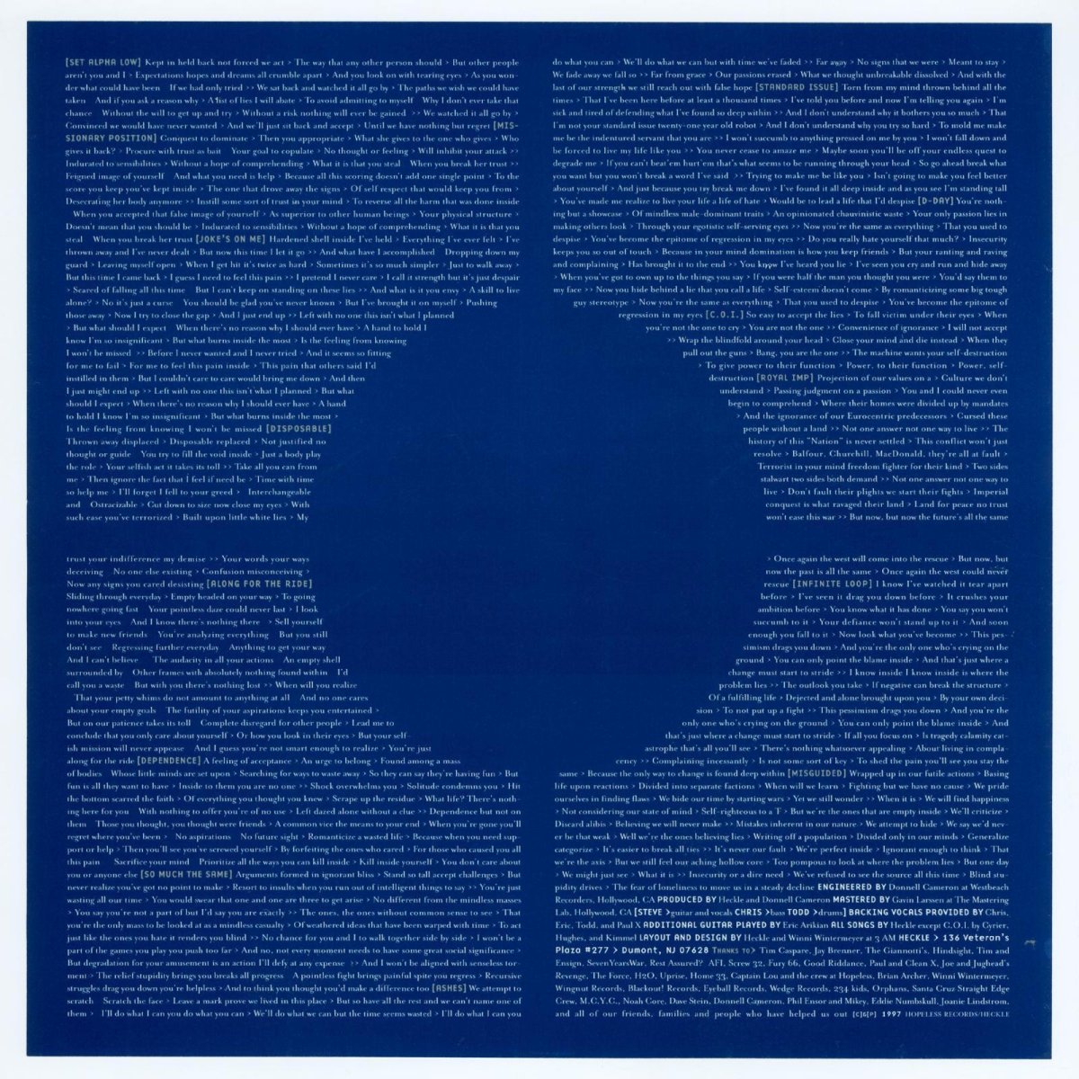 画像3: Heckle / The Complicated Futility Of Ignorance [US Orig.LP][12inch | Hopeless]【ユーズド】 (3)