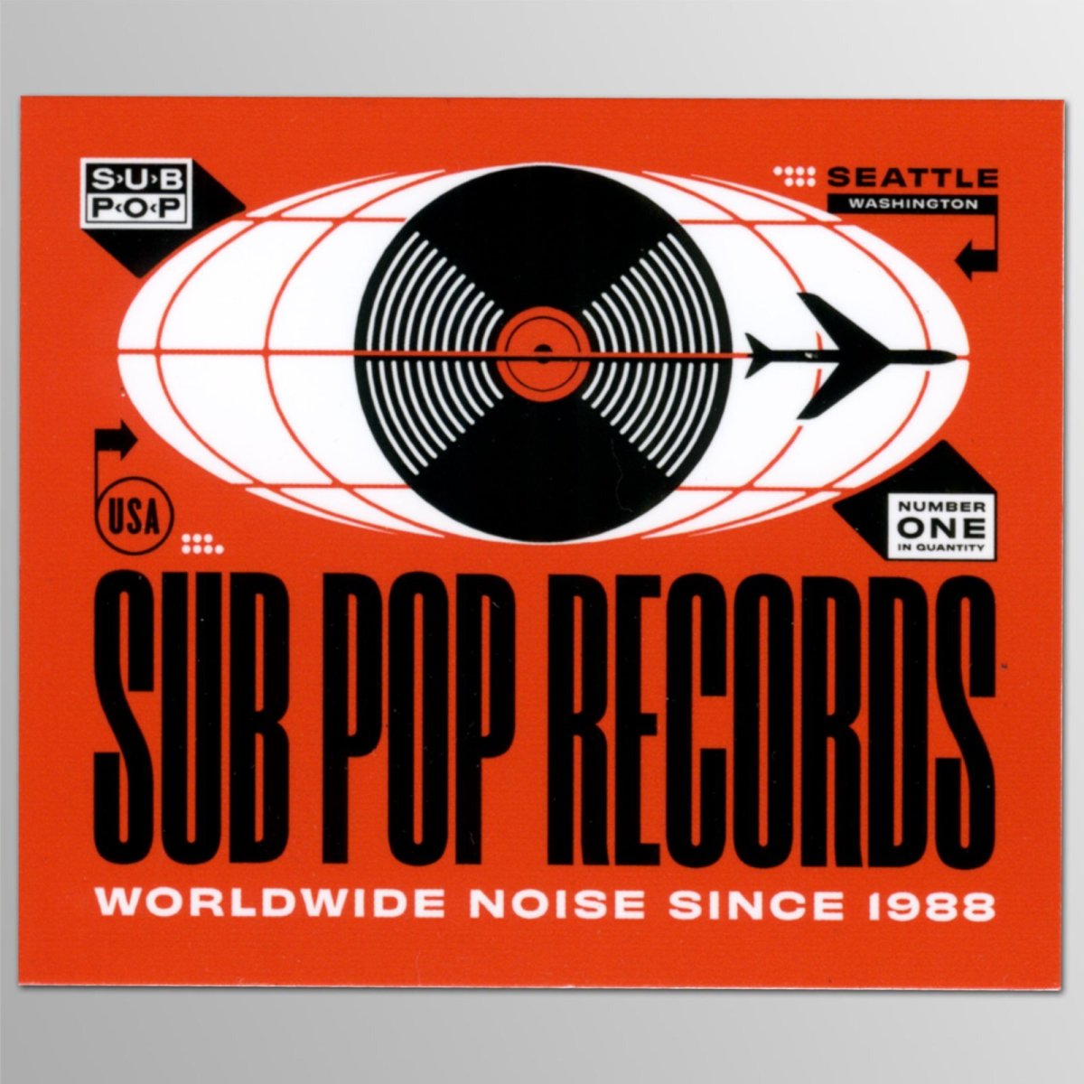 画像1: Sub Pop / Global RED ステッカー (1)