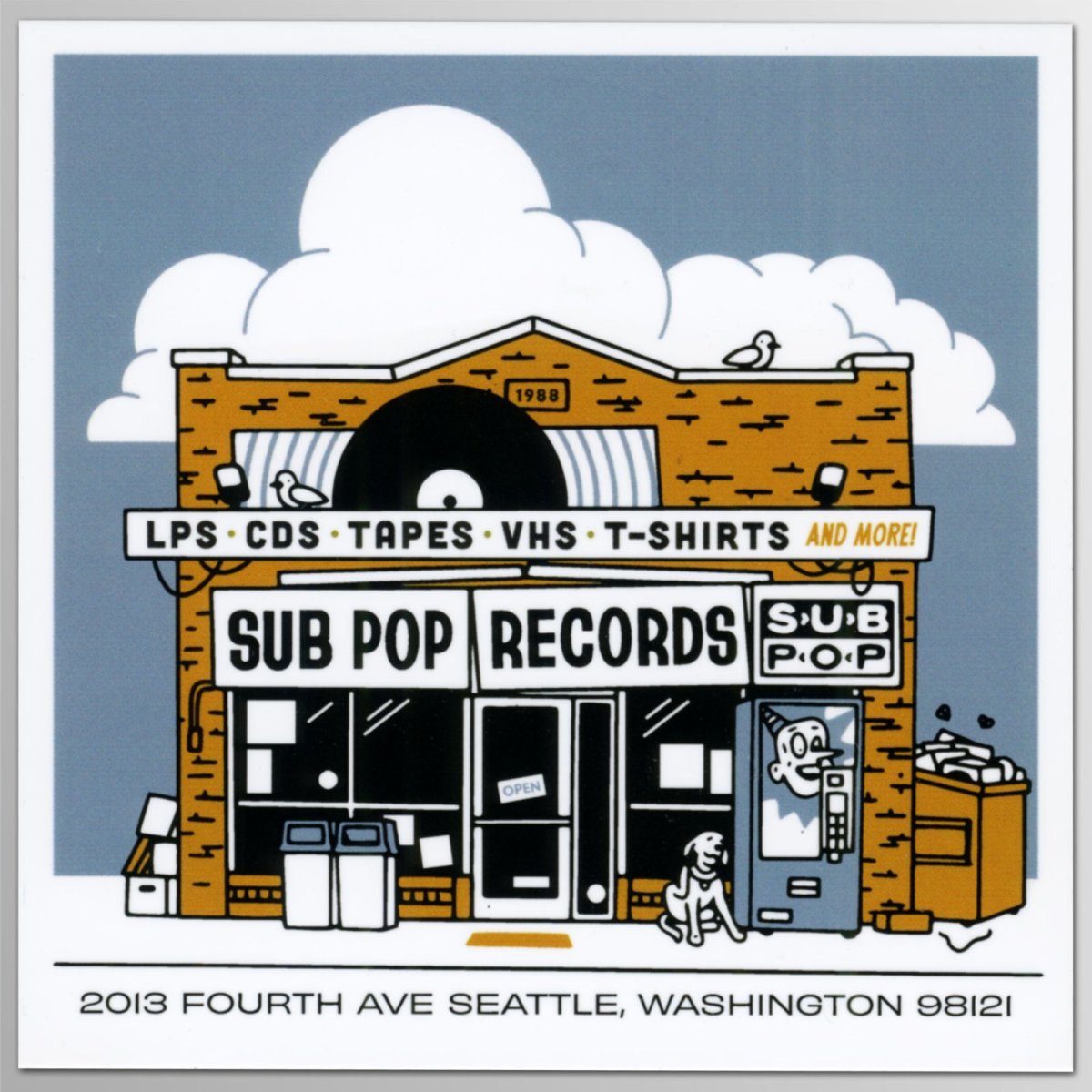 画像1: Sub Pop / Vinyl Shop ステッカー (1)