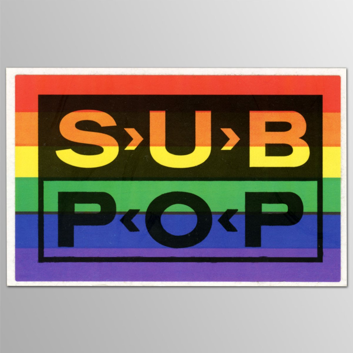 画像1: Sub Pop / Logo Rainbow ステッカー (1)