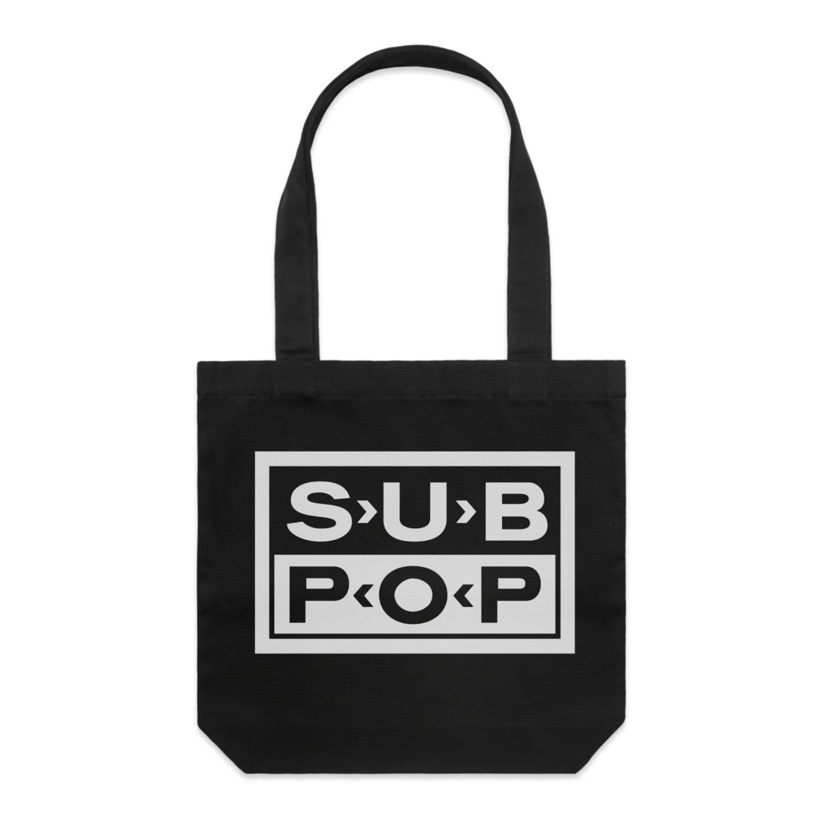 画像1: Sub Pop /  Logo ブラック・トートバック (1)