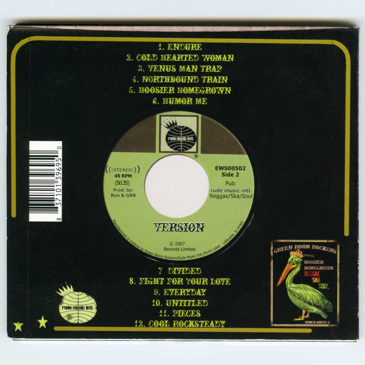 画像2: Green Room Rockers / Hoosier Homegrown [--- Orig.LP][CD | Rude Music]【ユーズド】 (2)