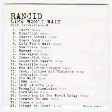 画像5: 【日本盤】Rancid / Life Won't Wait [JPN ORG.LP] [CD | Epic]【ユーズド】 (5)