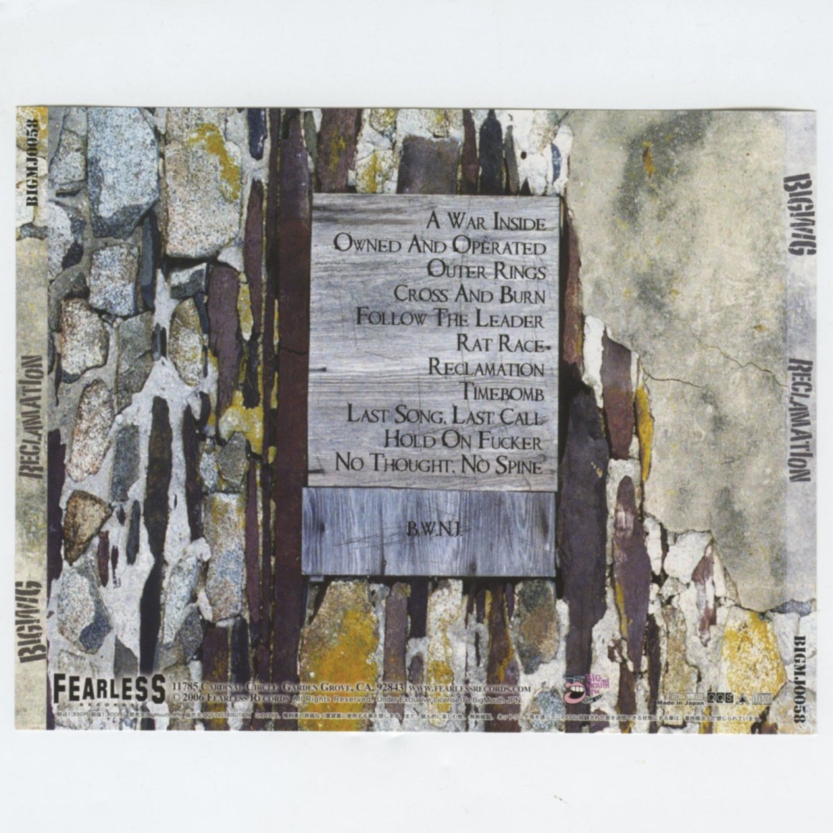 画像3: Bigwig / Reclamation [JPN Orig.LP][CD | BigMouth JPN]【ユーズド】 (3)