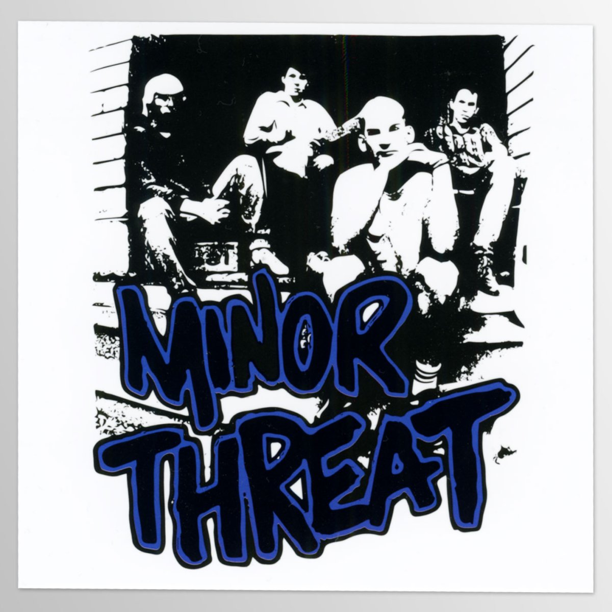 画像1: Minor Threat / Stairs with Blue Logo ステッカー (1)
