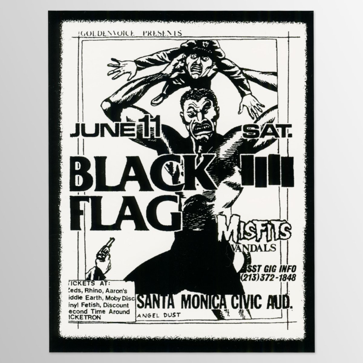 画像1: Black Flag / Misfits Flyer ステッカー (1)