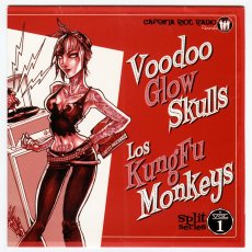 画像1: Voodoo Glow Skulls | Los Kung Fu Monkeys / Split Series Vol. 1 [US Orig.EP | Limited Edition | Numbered][7inch | Cafeina Riot Radio]【ユーズド】 (1)