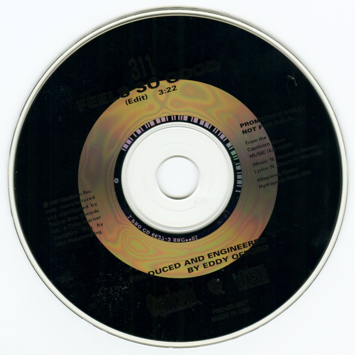 画像3: 311 / Feels So Good [Edit] [Promo Single][US Orig.EP] [Promo CD | Capricorn]【ユーズド】 (3)