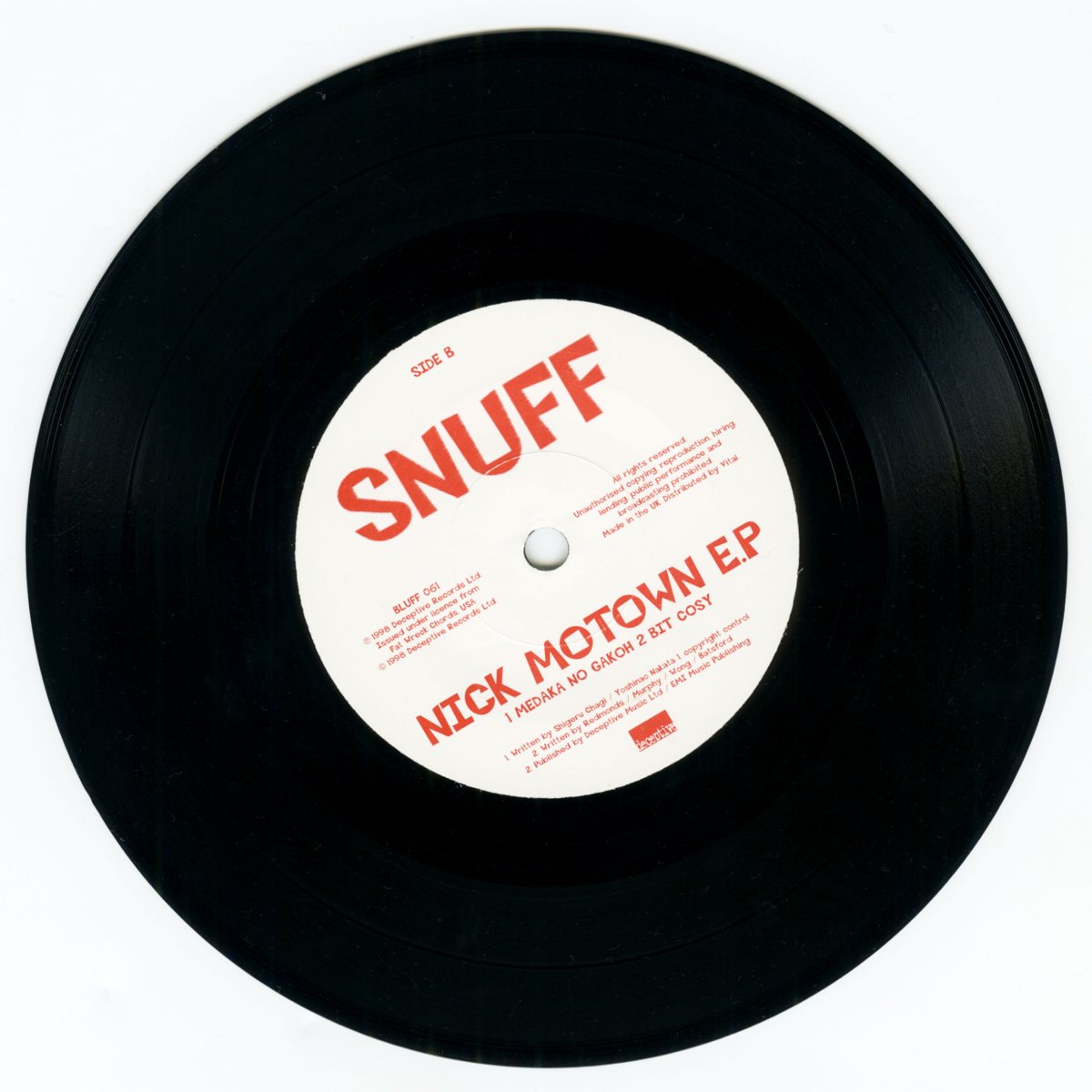 画像4: Snuff / Nick Motown EP [7inch アナログ]【ユーズド】 (4)