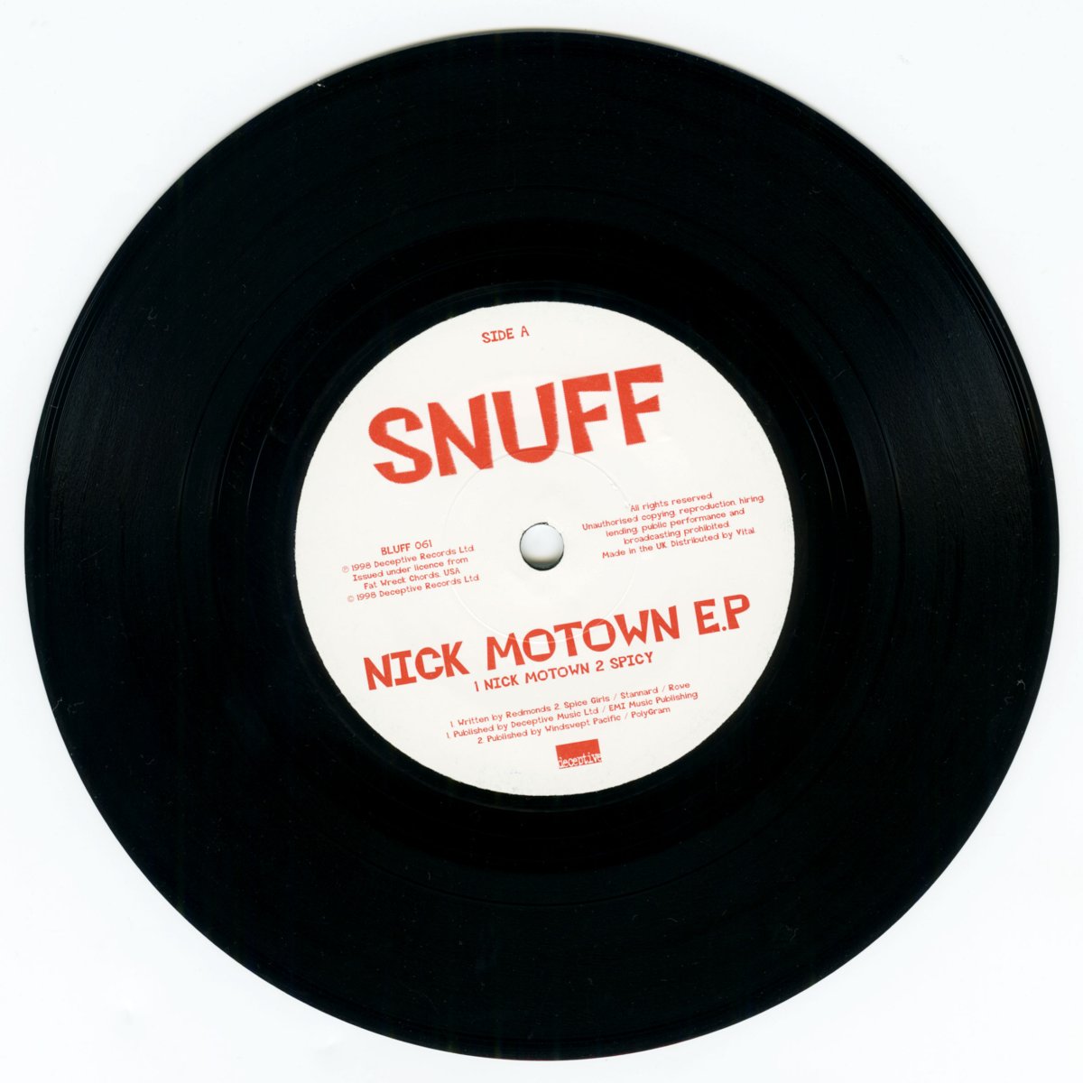 画像3: Snuff / Nick Motown EP [7inch アナログ]【ユーズド】 (3)