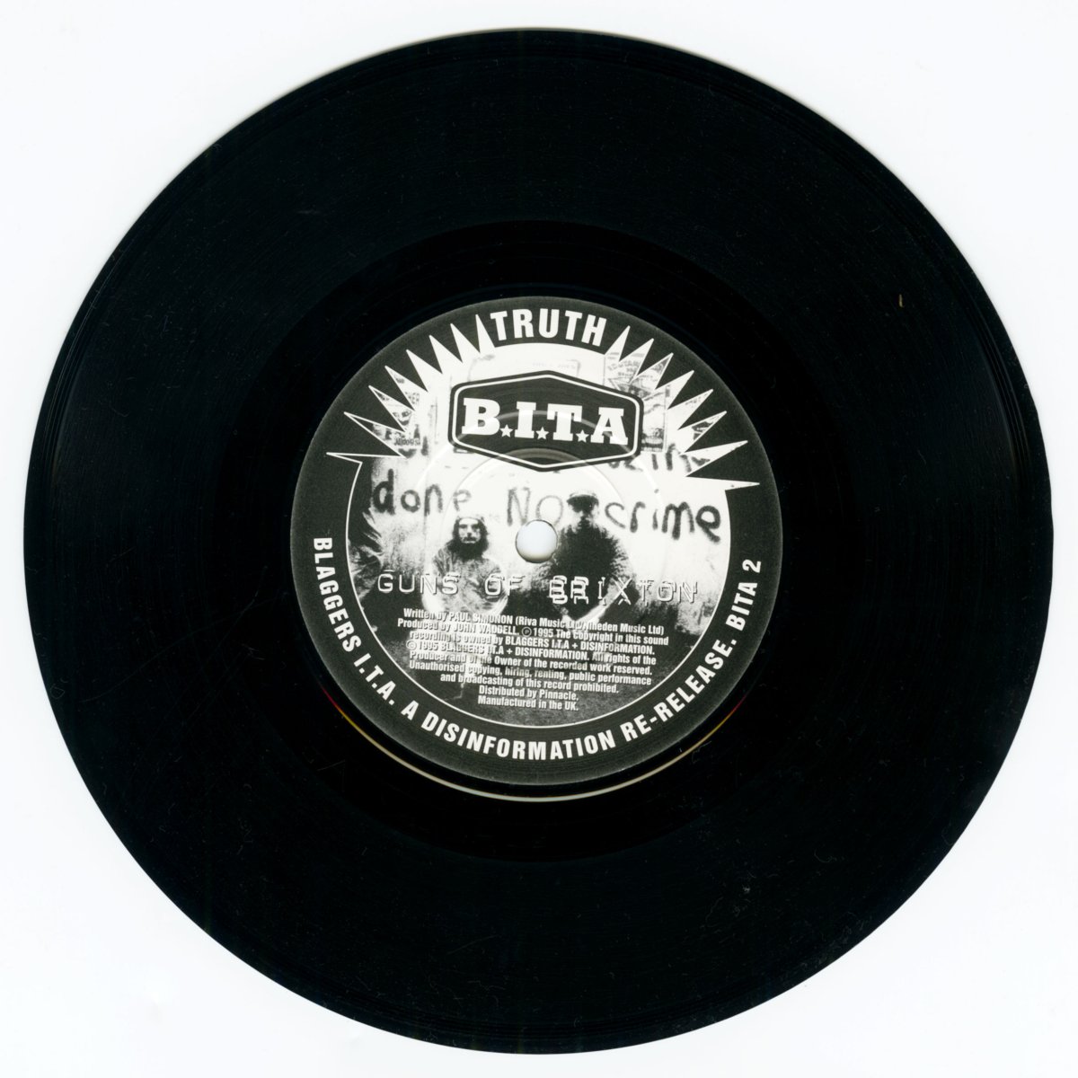 画像3: Blaggers I.T.A / Guns Of Brixton [UK Orig.EP | 片面] [7inch | Disinformation]【ユーズド】 (3)