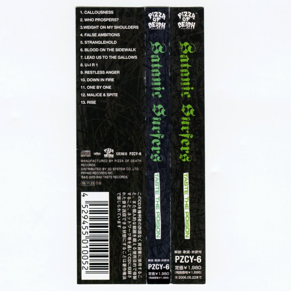 画像6: 【日本盤】Satanic Surfers ‎/ Taste The Poison [US Orig.LP][CD | Pizza Of Death]【ユーズド】 (6)