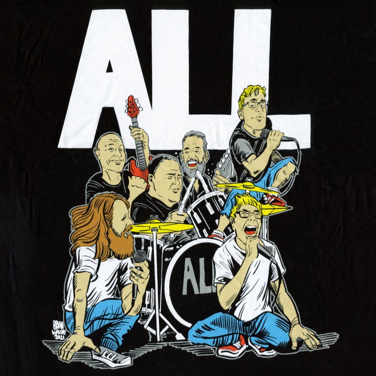 画像3: ALL / ALL Three Black ブラック T/S (3)