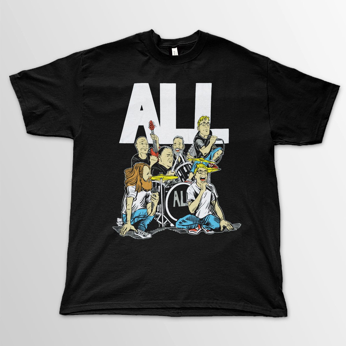 画像1: ALL / ALL Three Black ブラック T/S (1)