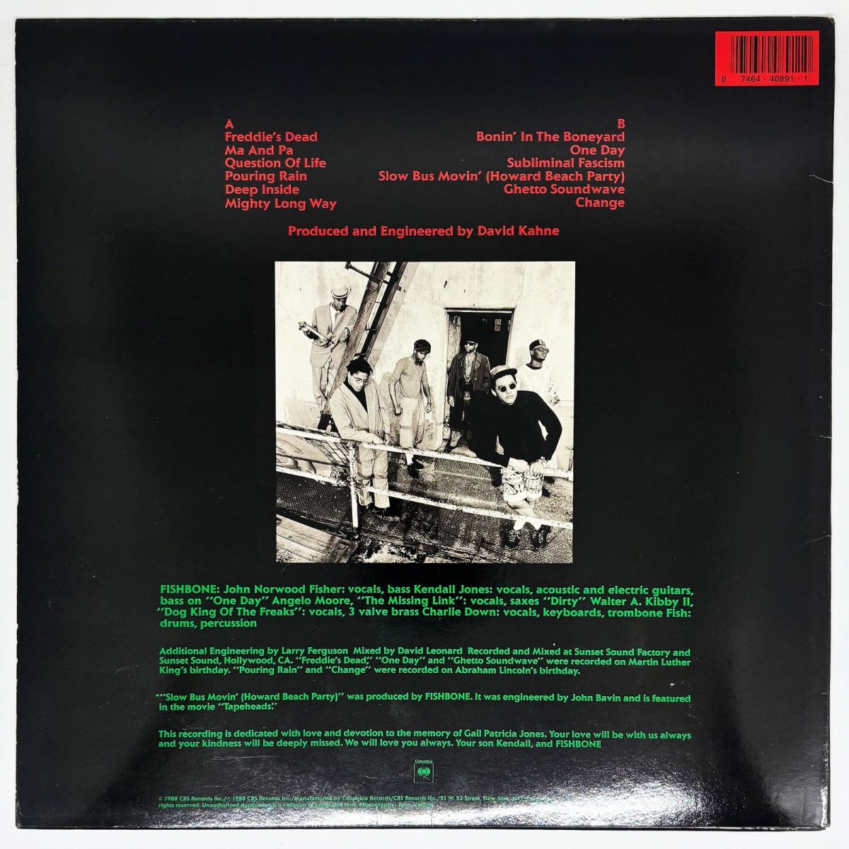 画像2: Fishbone / Truth And Soul [US Orig.LP][12inch | Columbia]【ユーズド】 (2)