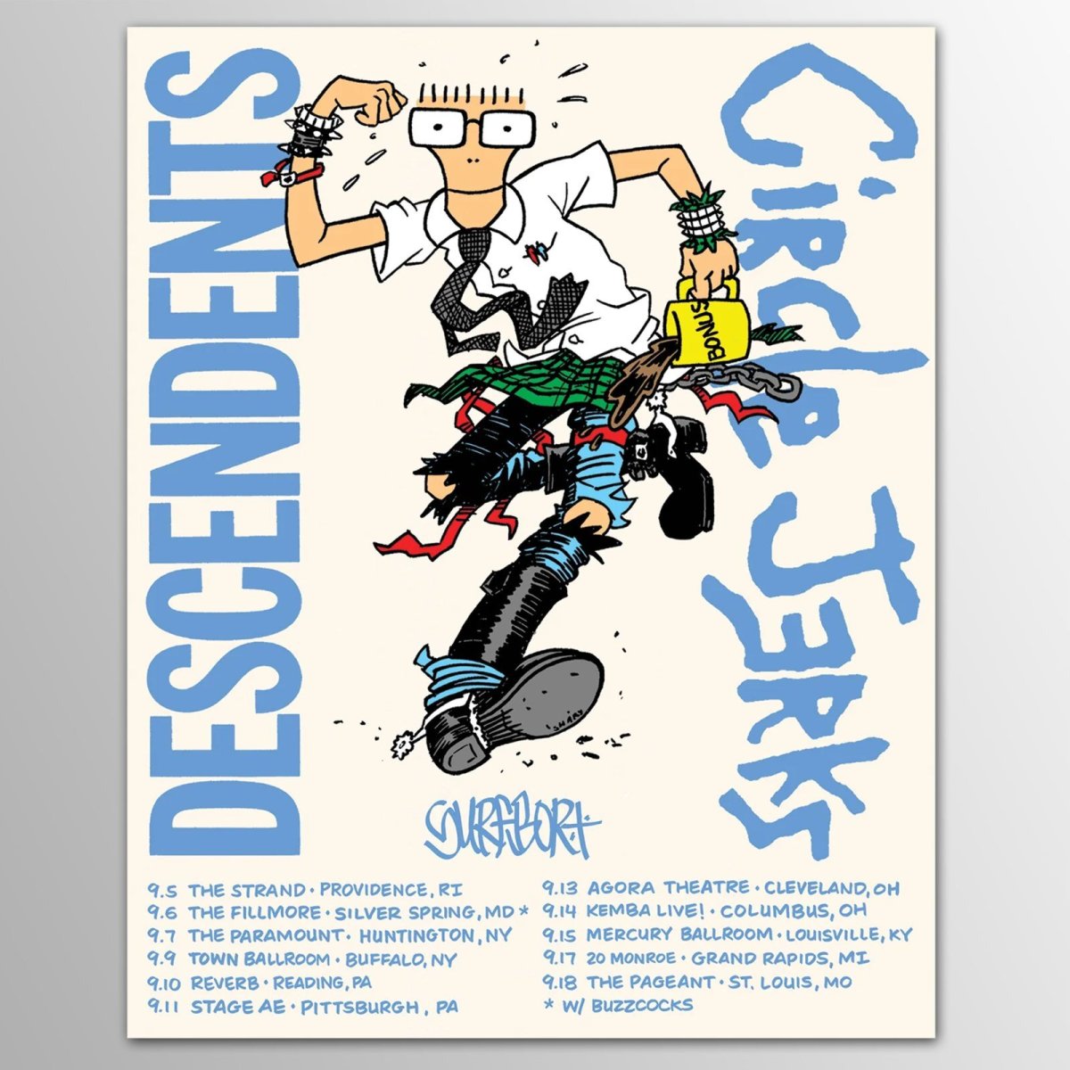 画像1: Circle Jerks x Descendents 2024 Fall Tour シルクスクリーン・ポスター (1)