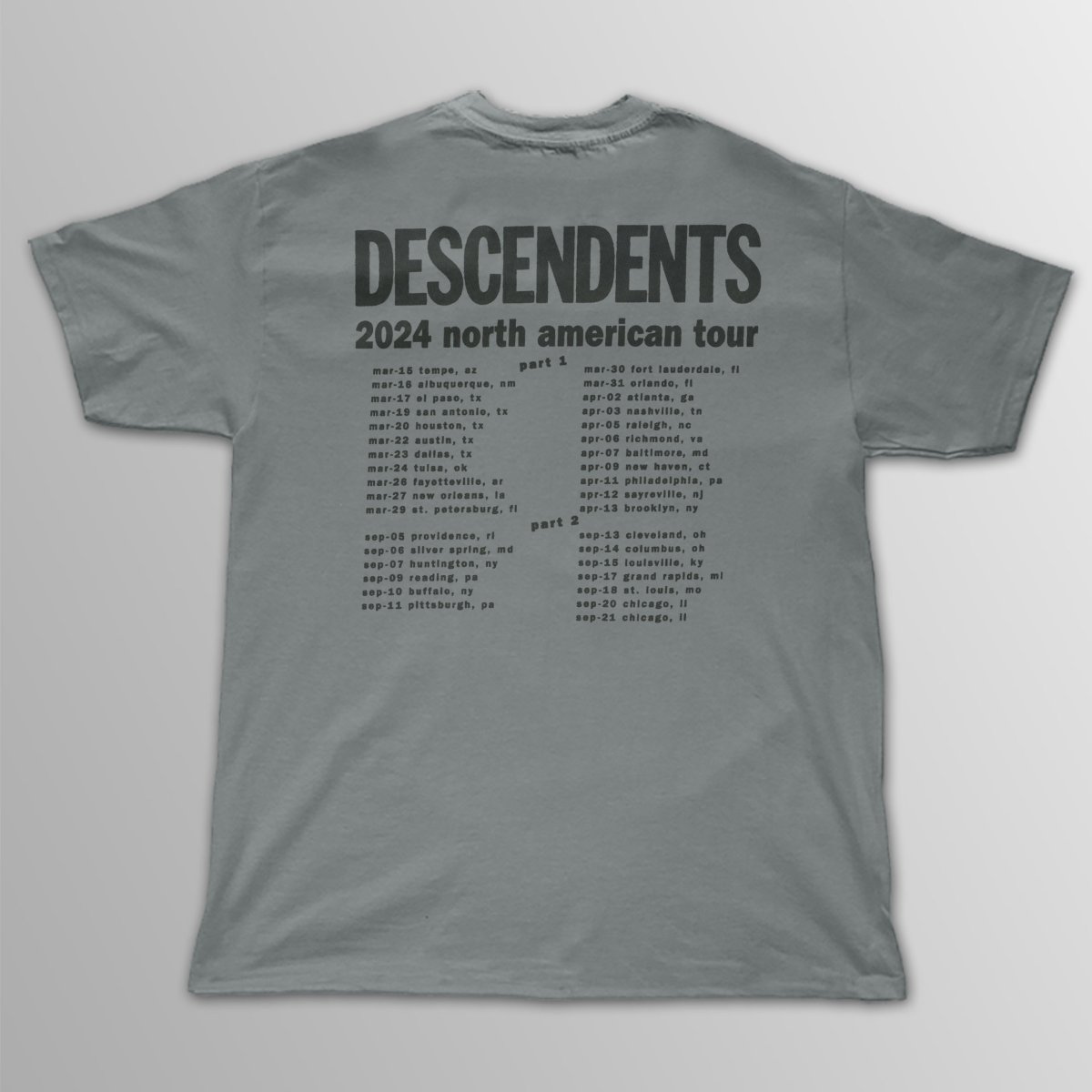画像2: Descendents | Circle Jerks / Keith Doesn’t Go To College グレー T/S (2)