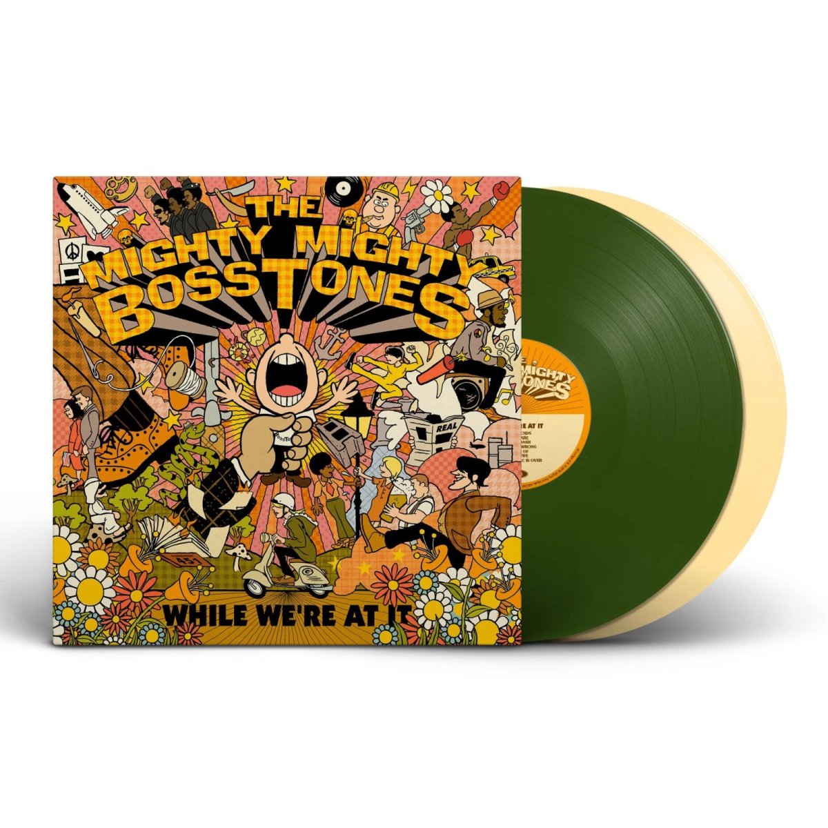 画像1: Mighty Mighty Bosstones / While We're At It [US Repress LP | Limited Edition | Green + Cream][12inch x 2 | Big Rig]【新品】 (1)