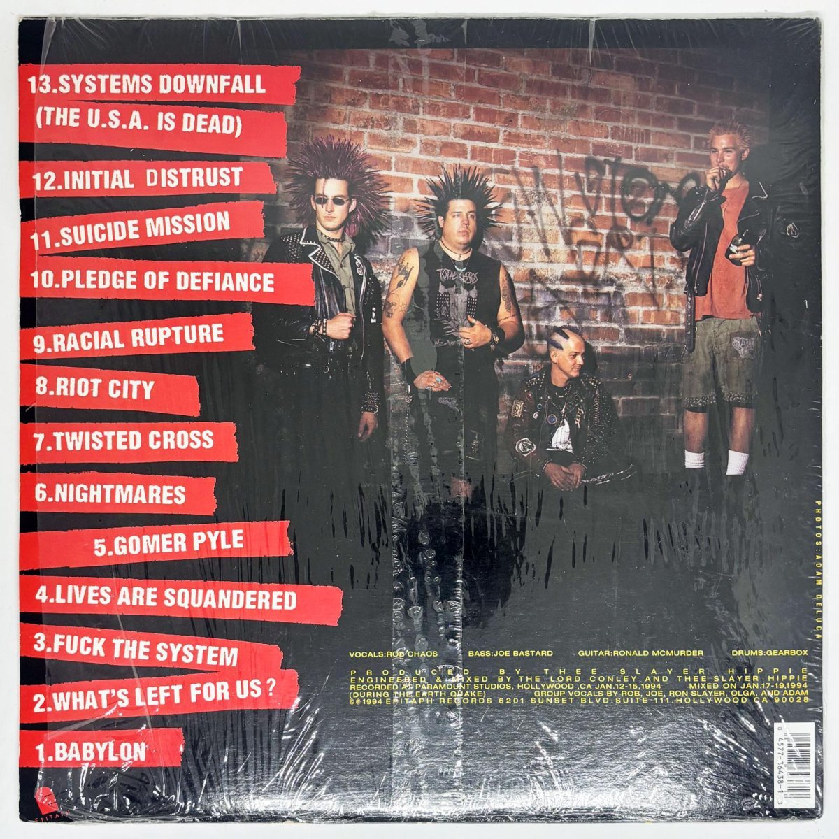 画像2: Total Chaos / Pledge Of Defiance [US Org.LP | Still in Shrink][12inch | Epitaph]【ユーズド】 (2)