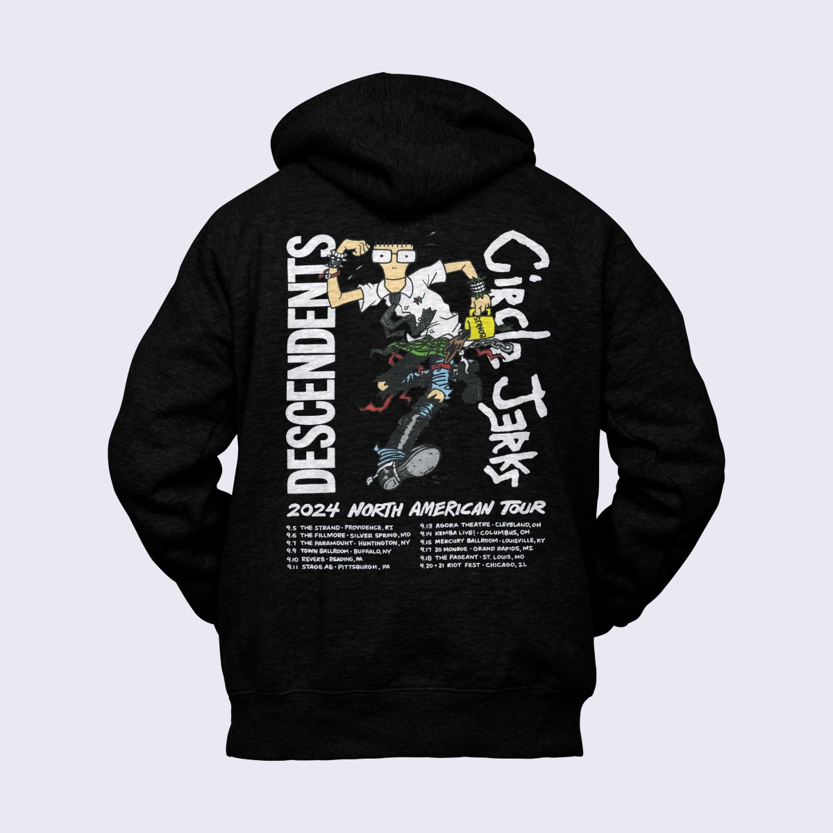 画像1: Circle Jerks x Descendents 2024 Fall Tour ブラック パーカー (1)