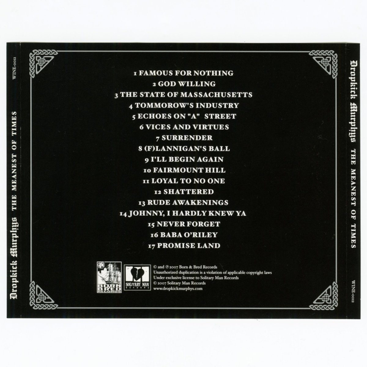 画像4: 【日本盤】Dropkick Murphys / The Meanest Of Times [JPN Orig.LP][CD | Solitary Man]【ユーズド】 (4)